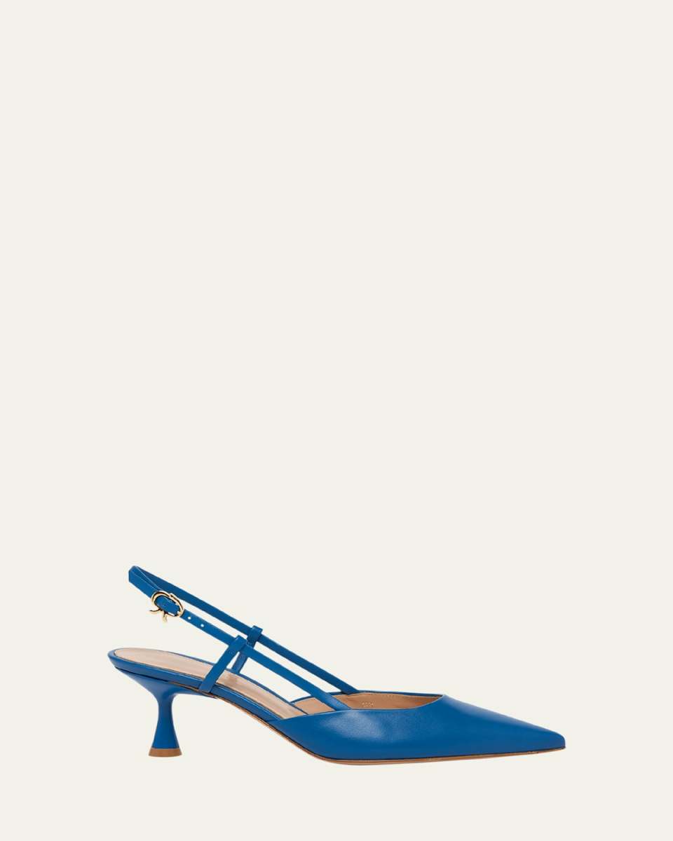 Leather Slingback Pumps